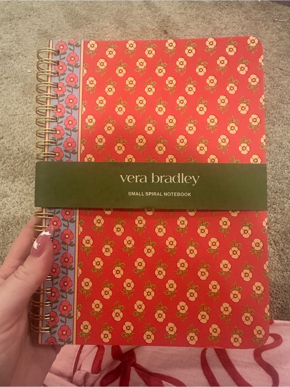 Vera Bradley Coral Floral Spiral Notebook
